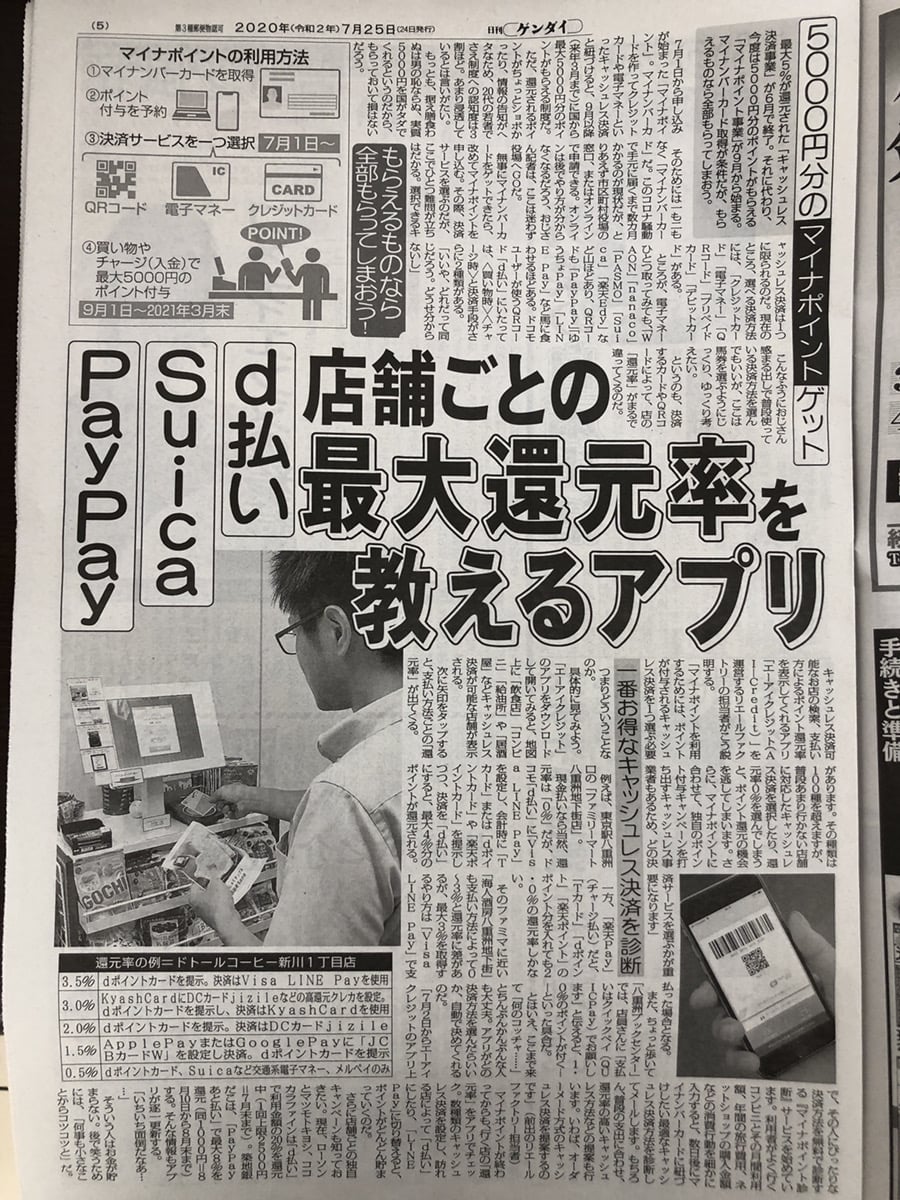 日刊ゲンダイ2020年7月24日発売