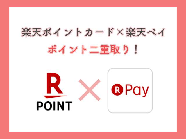 楽天ポイントカードと楽天ペイ ポイント二重取りイメージ画像