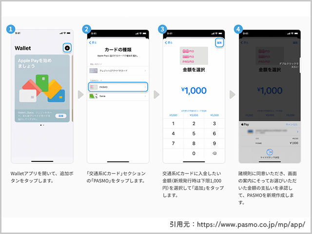 モバイルPASMO発行手順