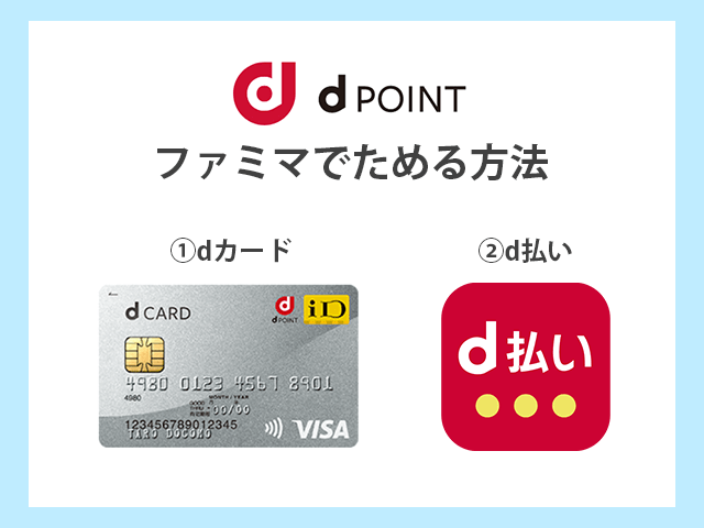 ファミリーマートでdポイントをためる支払い方法