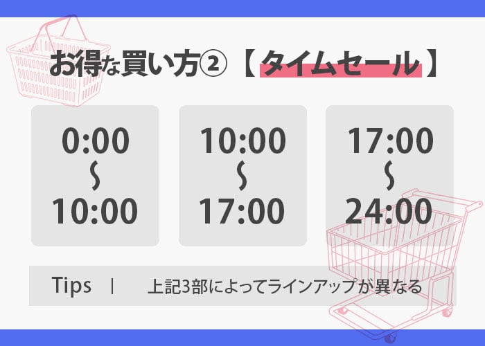 Qoo10（キューテン）
タイムセール｜1日3回ラインアップの紹介画像