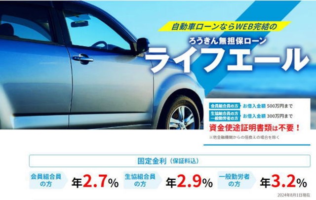 ろうきんのマイカーローン